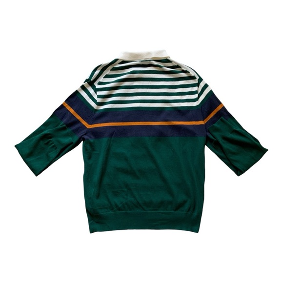 NWT J.Crew Heritage cotton sweater-polo in mixed stripe Sz L BS409 - Picture 11 of 13